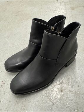 Timberland Ortholite Black Women's Leather Ankle Boots Size 9.5